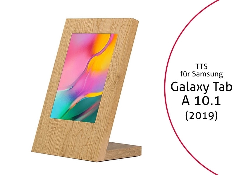 TabLines TTS075 Tablet Stand für Samsung Galaxy Tab A 10.1 (2019), Eiche