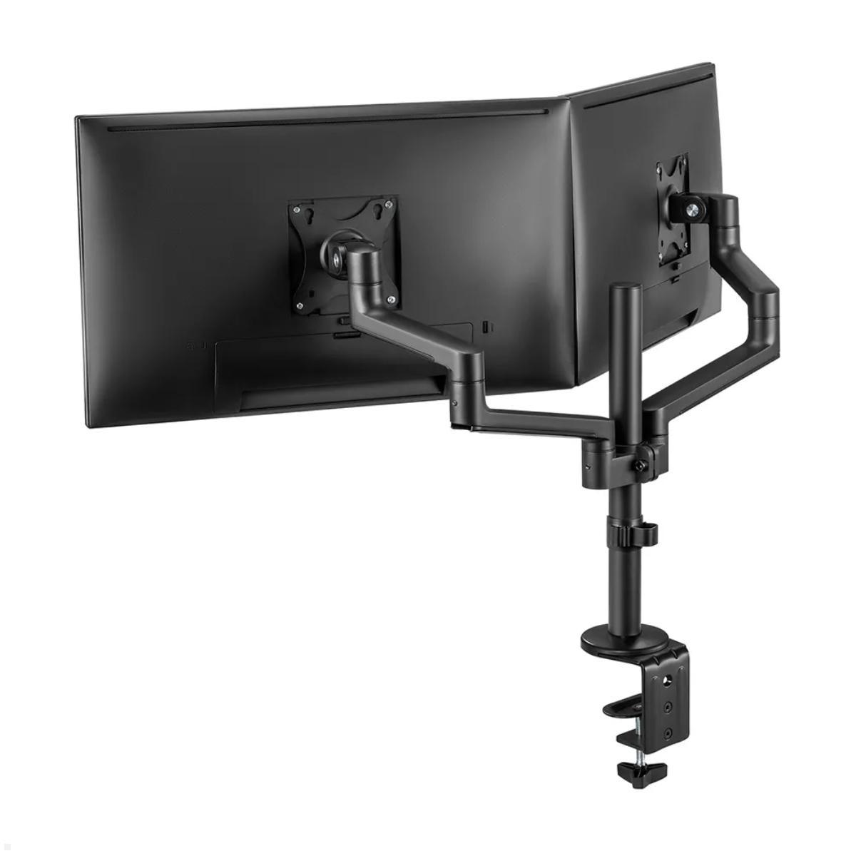 Neomounts DS60-425BL2 Monitorhalter für 2 Monitore nebeneinander bis 27 Zoll, Rückansicht