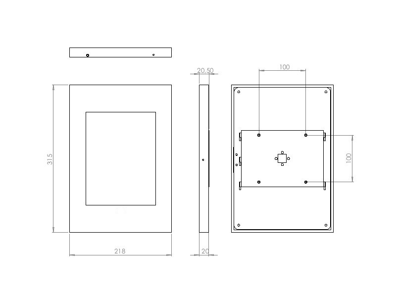 TabLines TSG054O Tablet Schutzgehäuse für Apple iPad 9.7 (2018), Maße