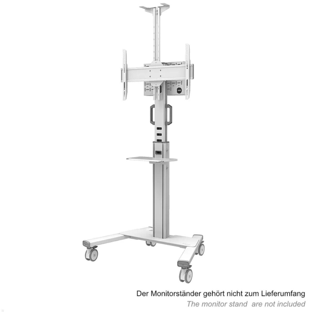 Neomounts AFLS-825WH1 Zubehör Videobar & Multimedia-Kit mit Logitech Rally Bar Adapter, Ansicht am Ständer montiert (gehört nicht zum LIeferumfang)