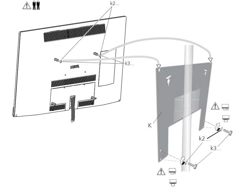 Loewe Wall Mount Slim 71361T10 / Vesa 400 Adapter