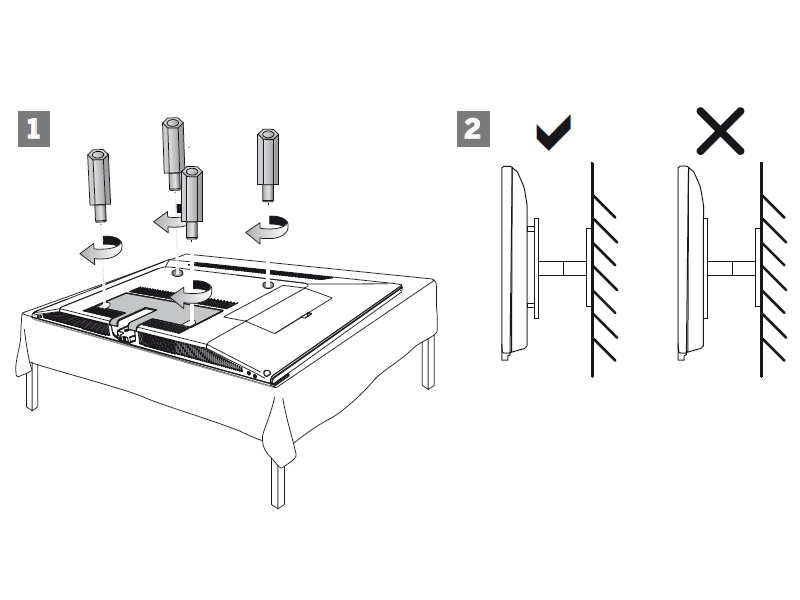 MonLines Loewe Vesa Adapter Bolzen M8x35 für Wandhalterung