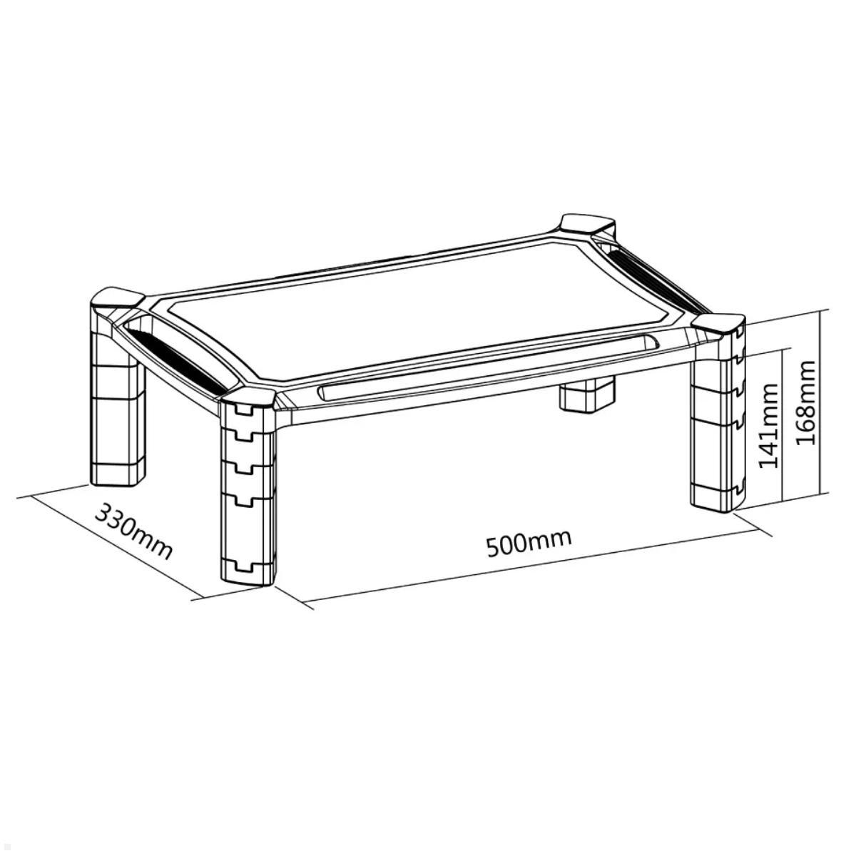 Neomounts NSMONITOR20 Tisch Monitorständer / Laptopständer, technische Zeichnung