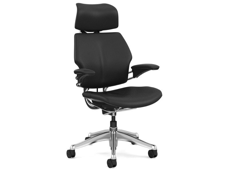 Humanscale Bürostuhl Leder Freedom Headrest F211AQ111N schwarz