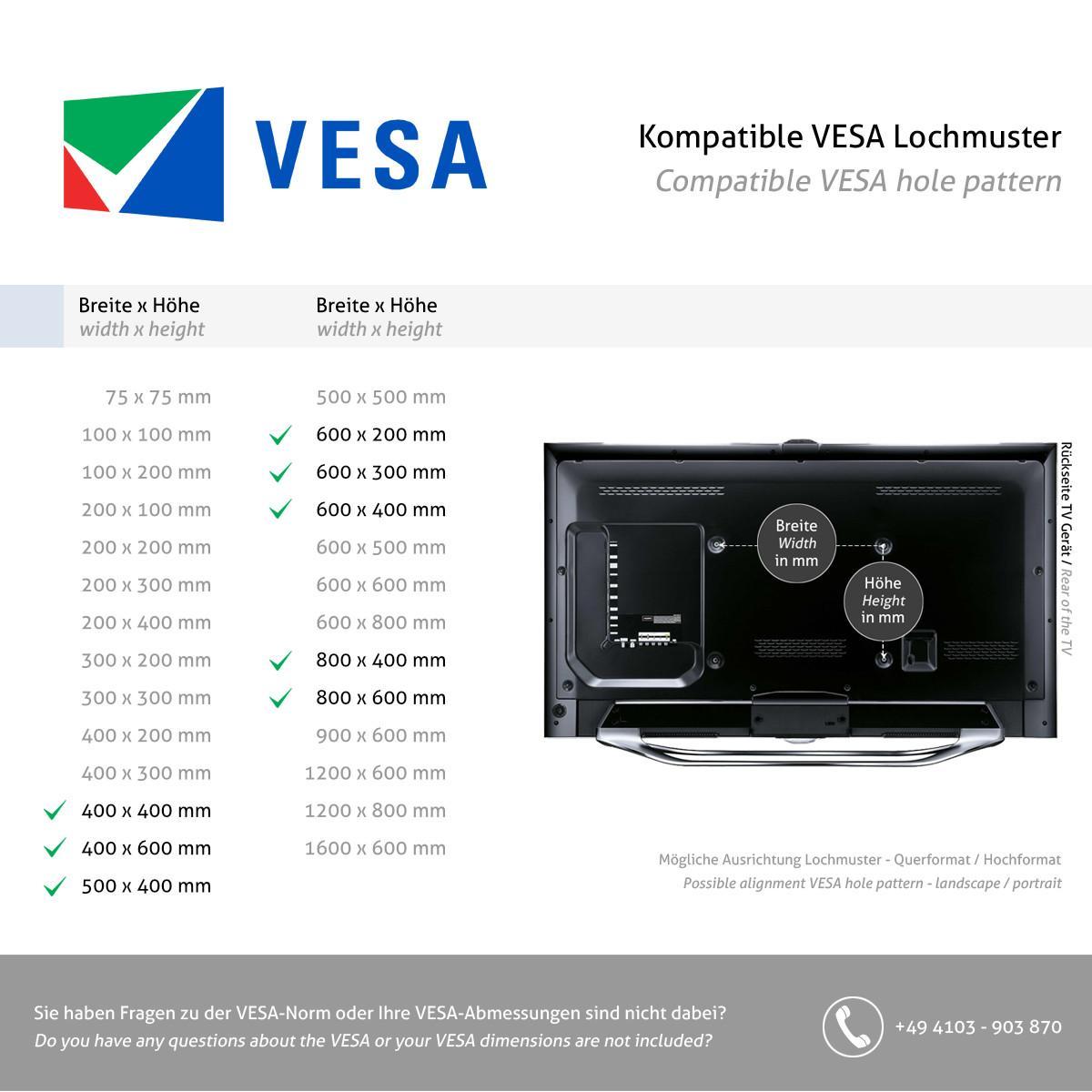 Neomounts NS-M3800BLACK Monitorständer mit Rollen & Ablage bis 100 Zoll, VESA