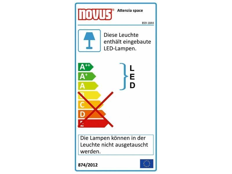 Novus Attenzia space+ LED Stehleuchte drehbar 4000K, silber (740+4199+000) Energielabel