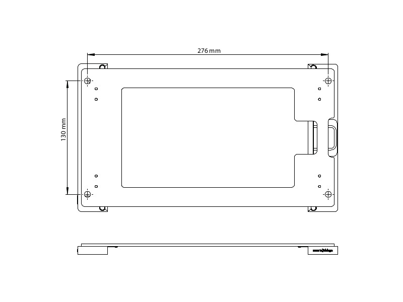 smart things sDock Fix iPad Maße back