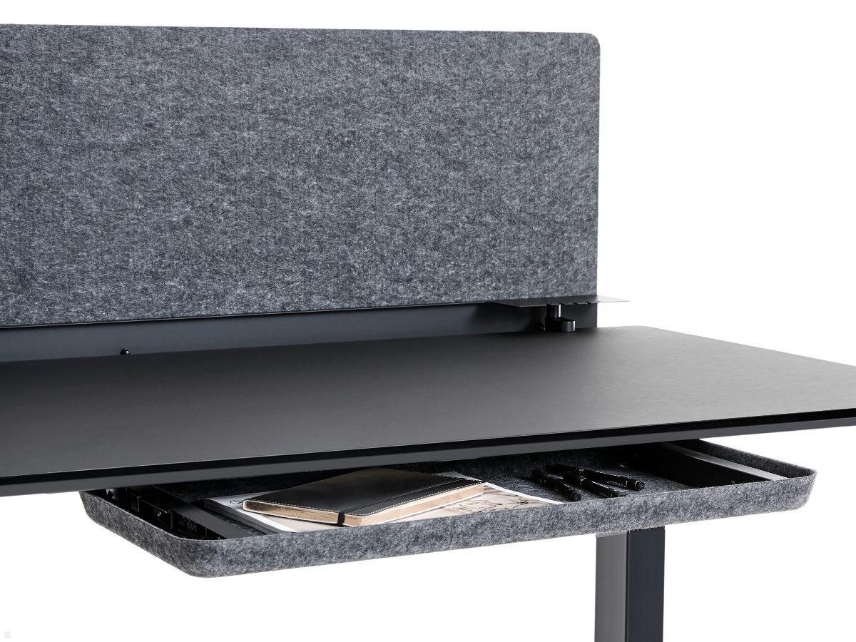 APTO FELT Drawer Filz Schreibtisch Unterbauschublade, anthrazit Beispiel Steh-Sitz Schreibtisch