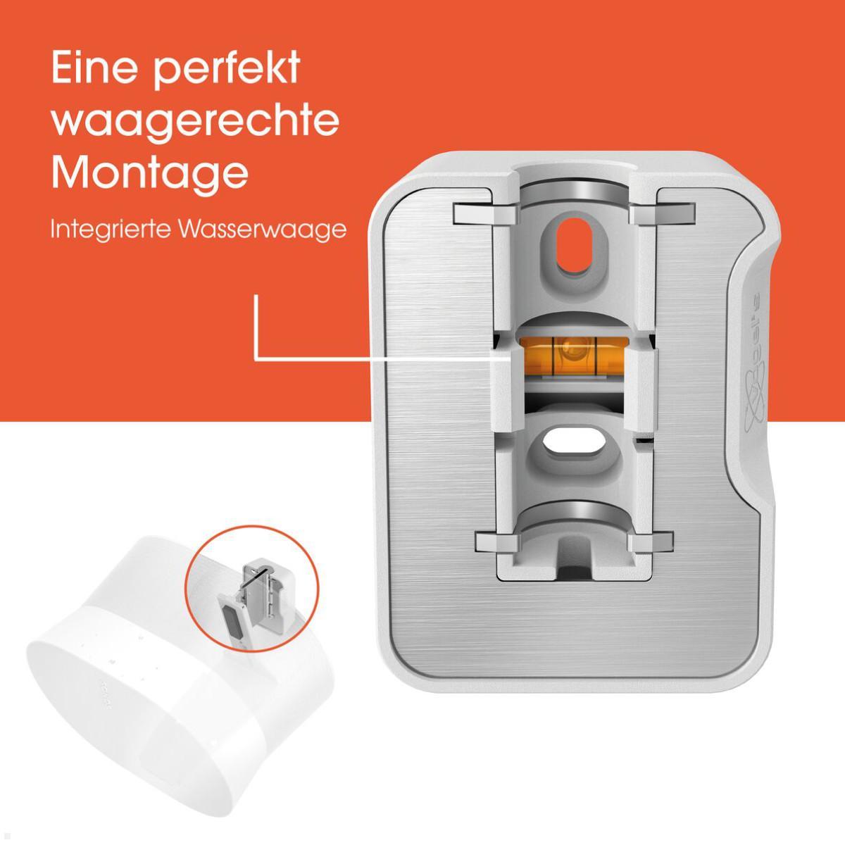 Vogels SWM 4131W Lautsprecher Wandhalterung für Sonos Era 300, weiß, Wasserwaage