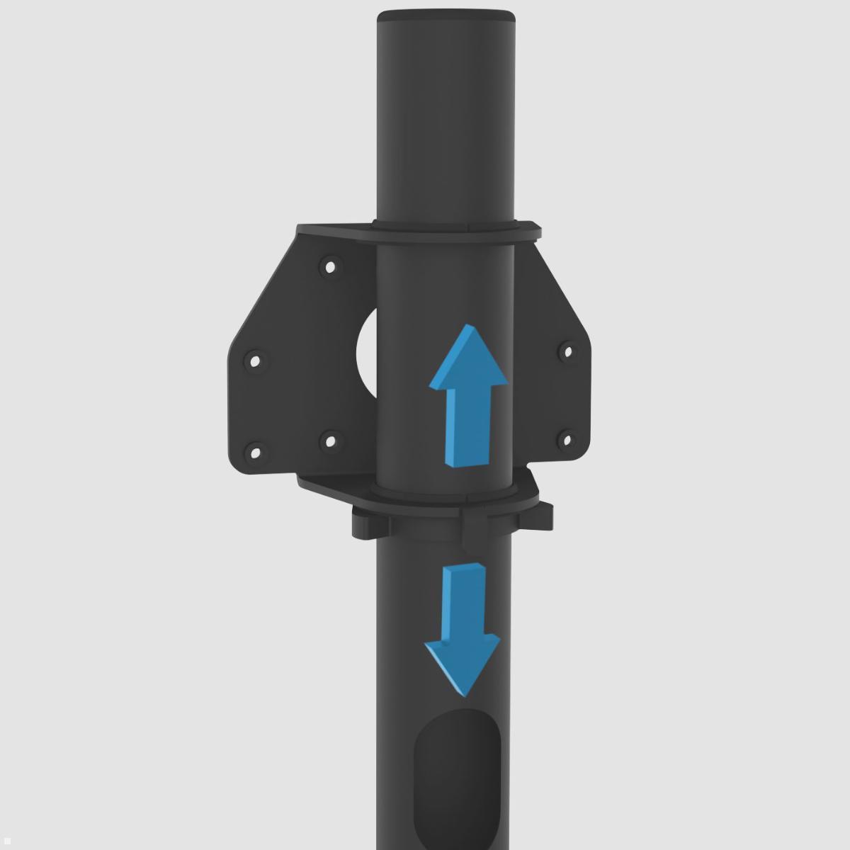 Cavus SQUARE100B44 TV Standfuß rechteckig 32 - 65 Zoll, Säule 100 cm, schwarz höhenverstellbar