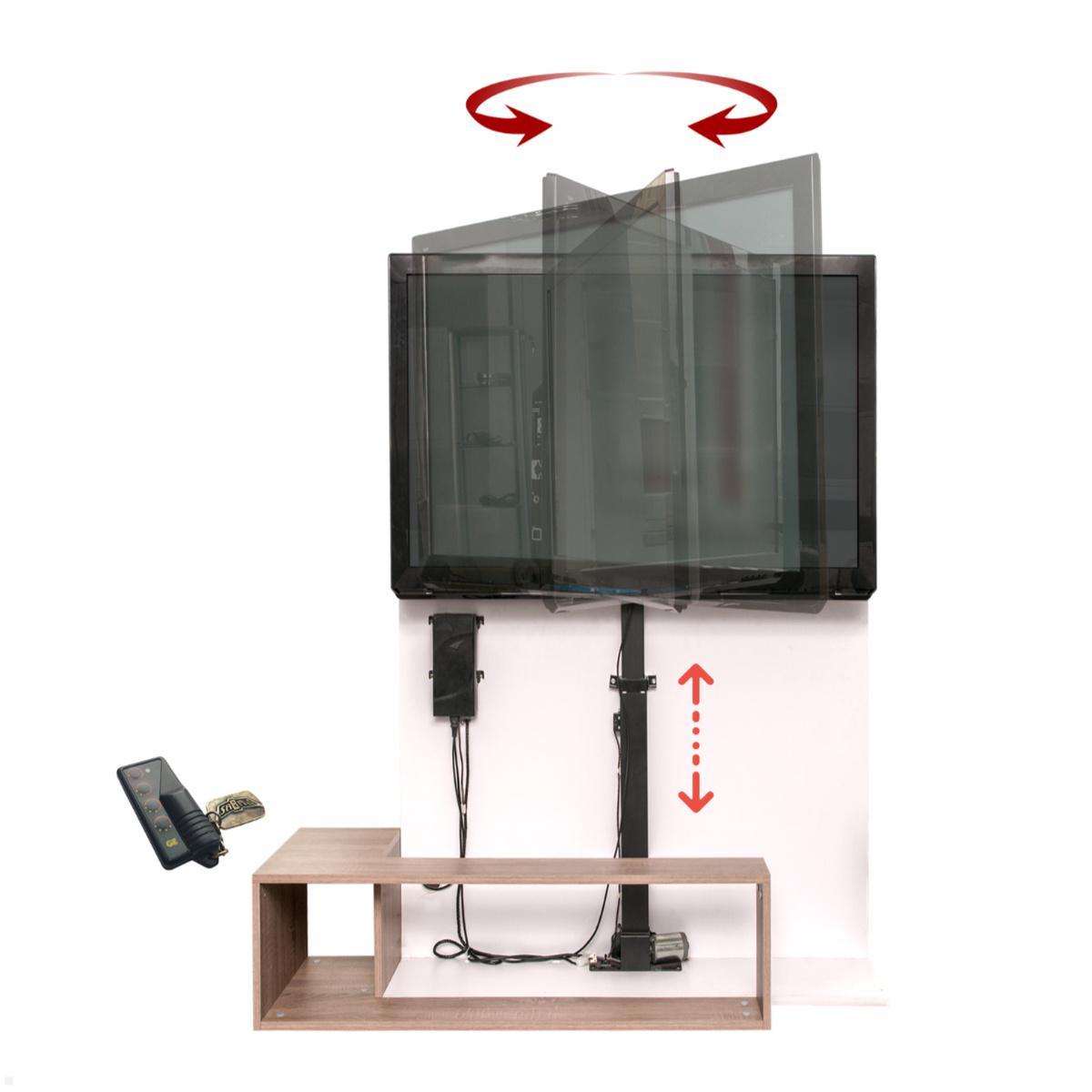 MonLines MLS011B TV Lift schwenkbar bis 70 Zoll, 887 mm Einbau, 934 mm Hub, drehbar