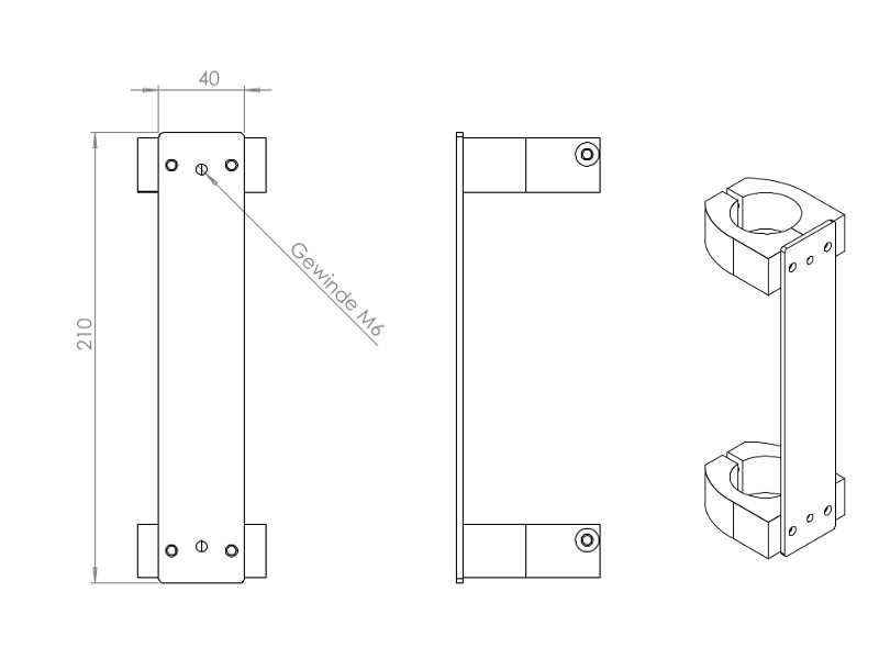 MonLines V022 Adapter für Wall 3125-3145 Maße