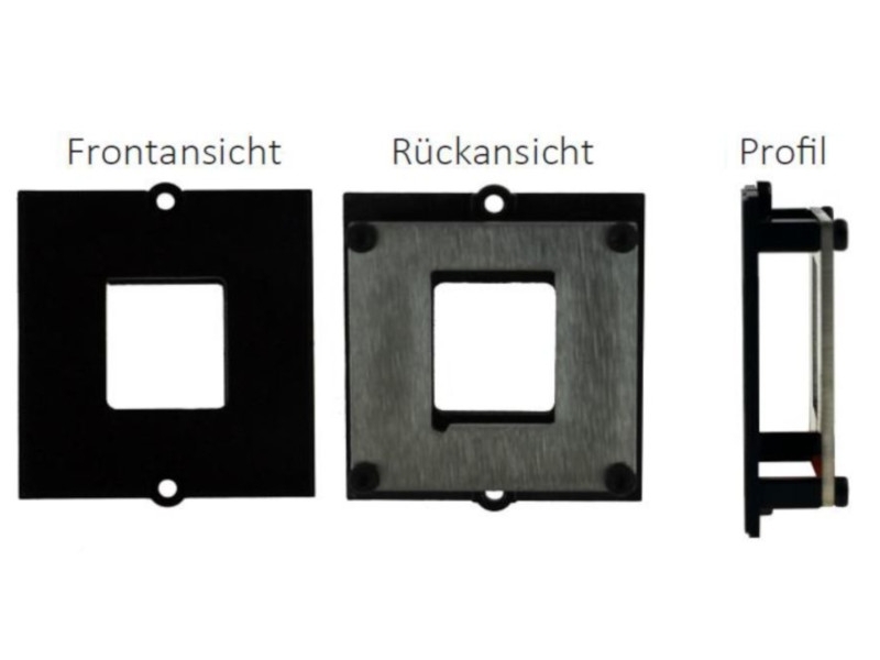 Bachmann Custom Modul 1x Keystone Aufnahme mit Metallhalter, schwarz (917.062) Ansicht