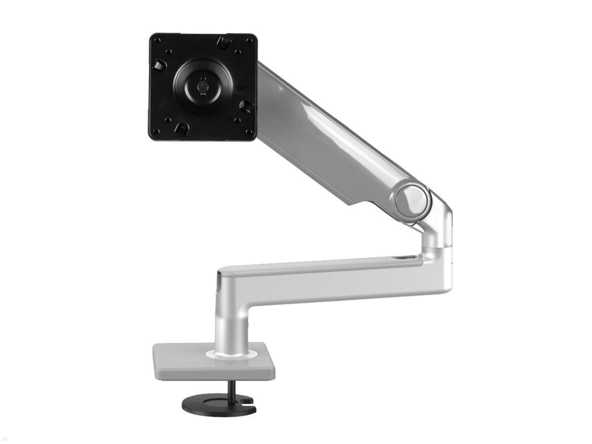 Humanscale M2.1 Monitor Durchtisch Monitorhalterung gerade, silber, Vorderansicht