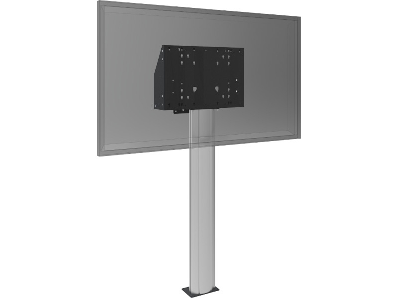 SmartMetals Boden-Wandsäule 1600 mm für Touchscreens bis 135 kg Montagebeispiel Monitor