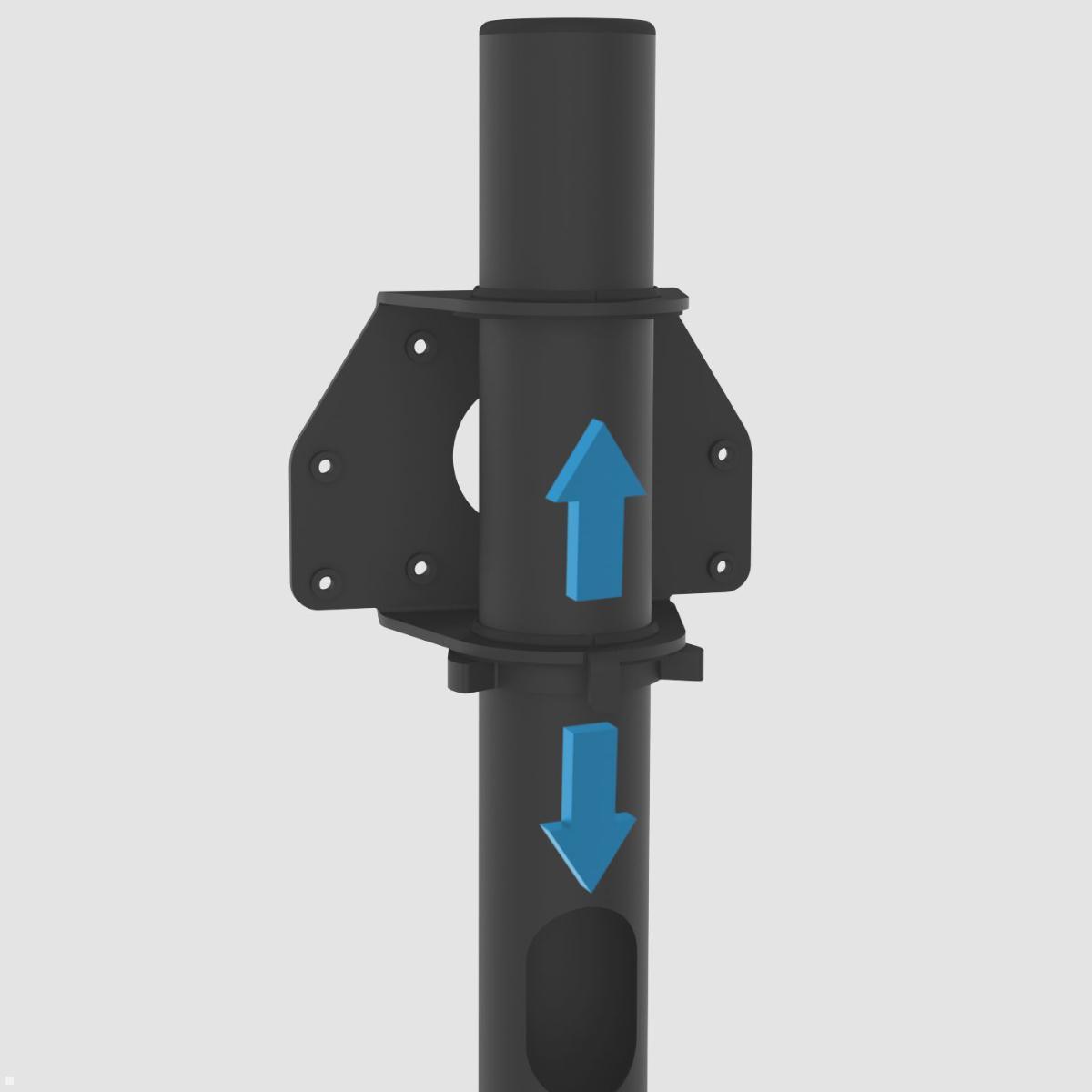 Cavus ORBIT150B01 TV Ständer 1500mm 55-75 Zoll, VESA 75x75-400x400, schwarz, Säule