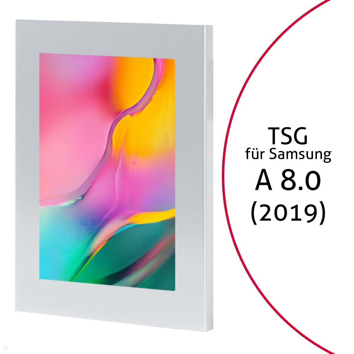 TabLines TSG072S Tablet Schutzgehäuse für Samsung Tab A 8.0 (2019), silber