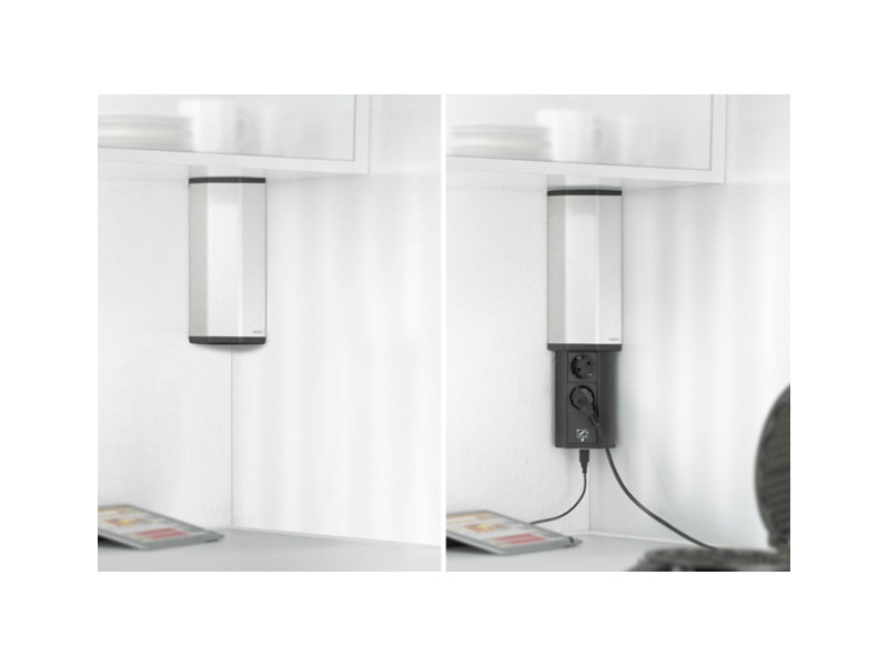 EVOline V-Port 2x Schuko mit USB Montage