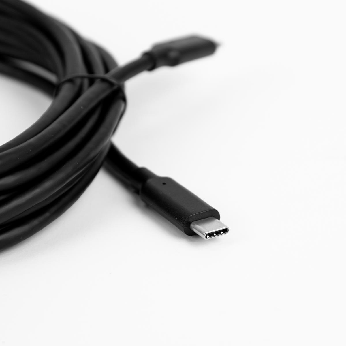 TecLines TUC013B USB-C 3.0 Kabel 3m Länge, schwarz, Stecker male/male