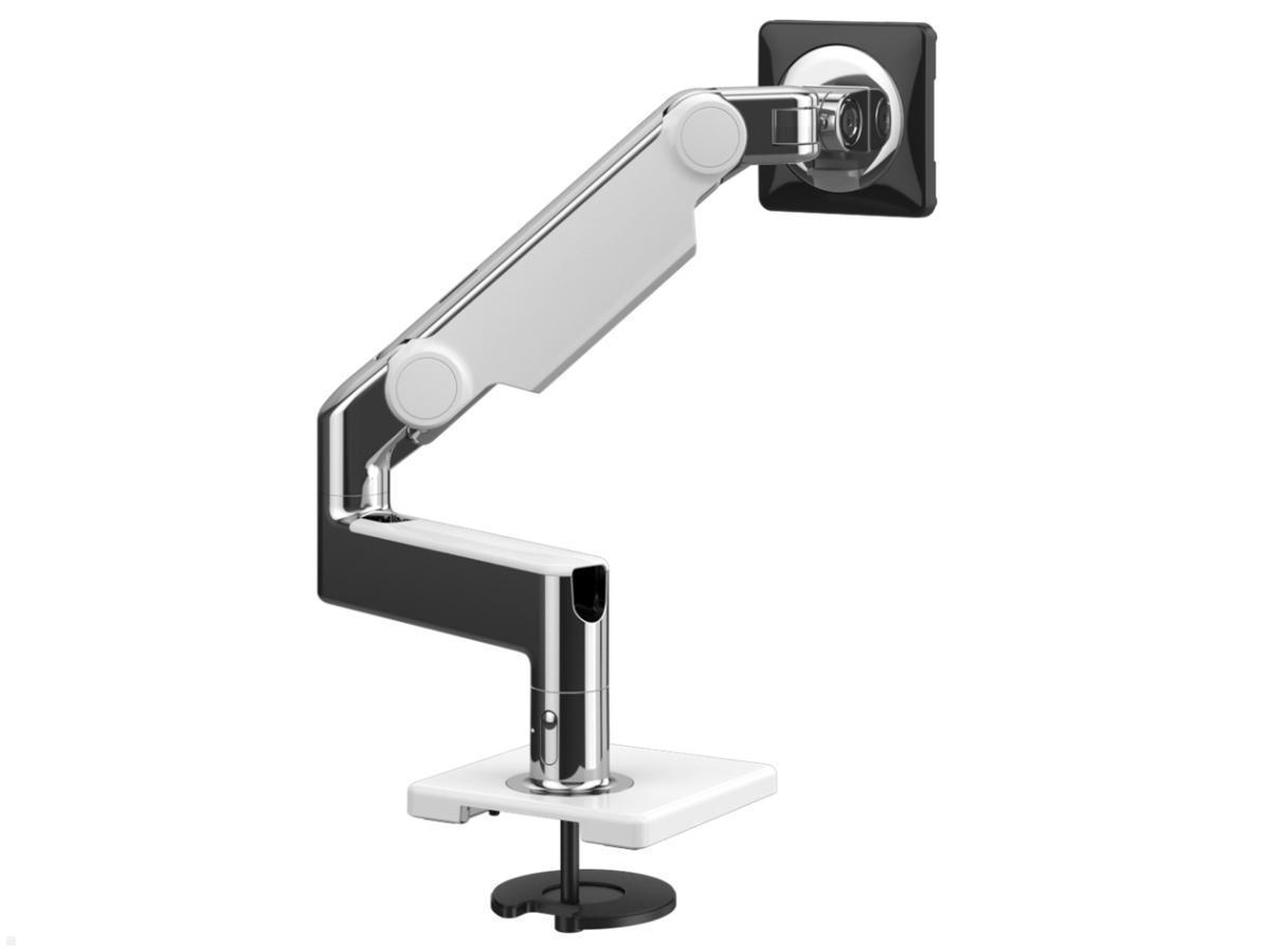 Humanscale M8.1 Monitor Tischhalterung Durchschraub, weiß, Rückansicht