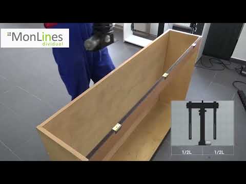 MonLines MLS020B Einbau TV Lift bis 50 Zoll, automatische Klappe, 720 mm Hub