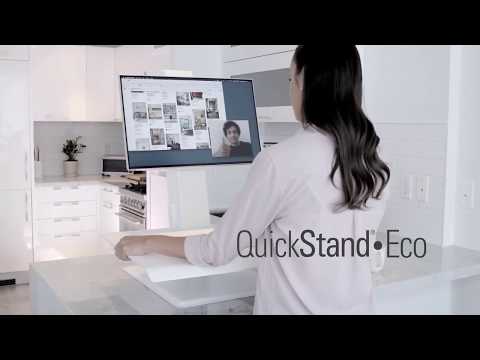 Humanscale QuickStand Eco Single Steh-Sitz Arbeitsplatz, schwarz