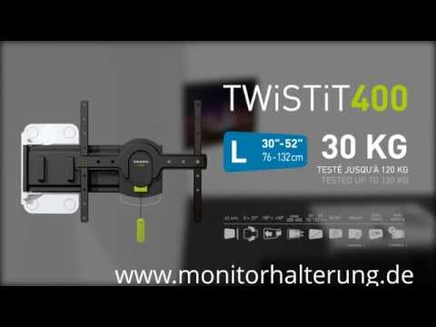 Erard TWiSTiT 400 TV Wandhalterung schwenkbar 180 Grad, 30 - 65 Zoll