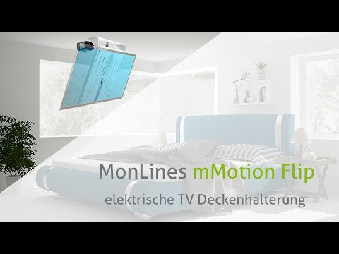 MonLines mMotion Flip elektrische TV Deckenhalterung, schwarz