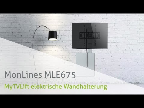 MonLines MLE675S TV Lift Wandhalterung elektrisch mit Einhausung, 675mm, silber